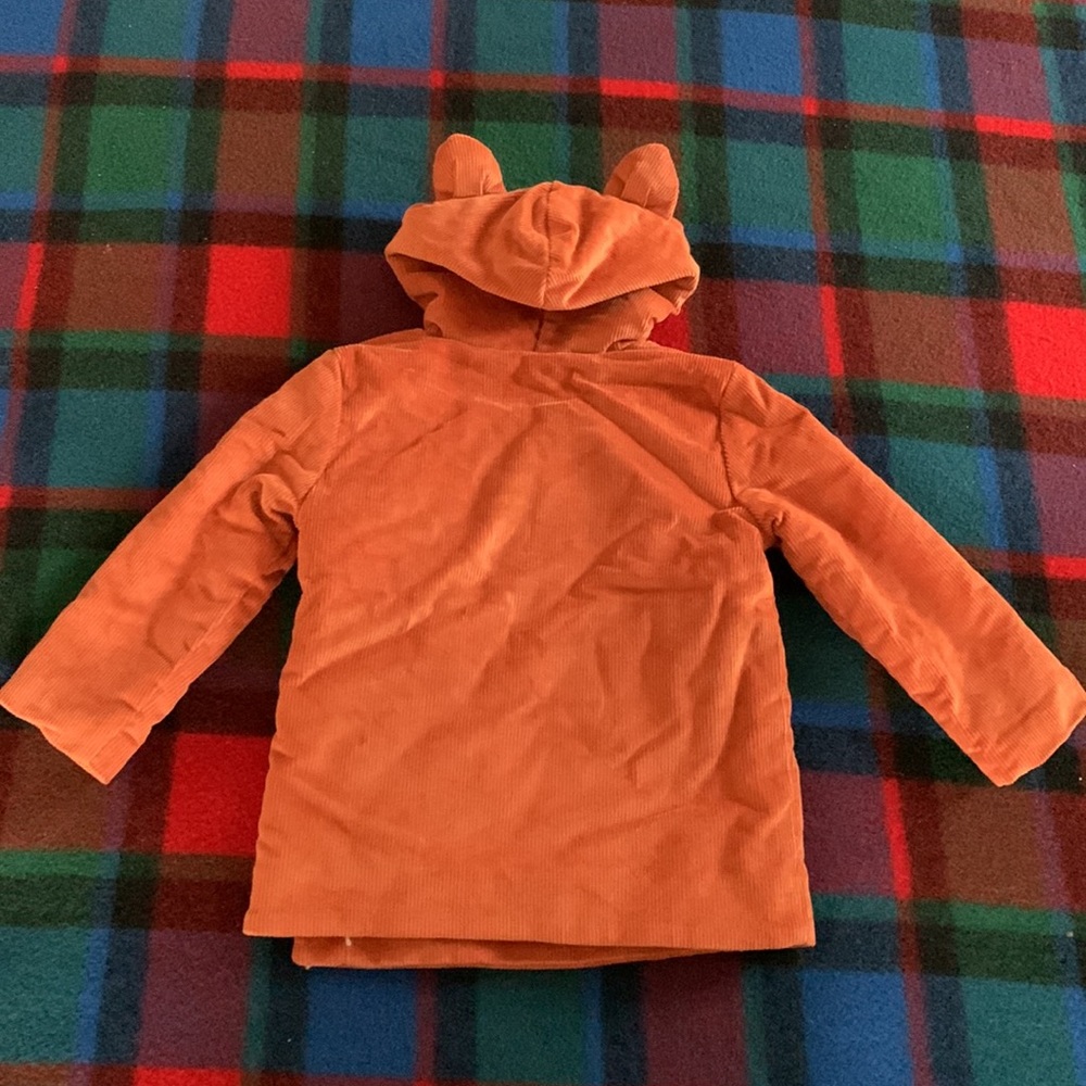 Hanna Andersson fox jacket Sherpa lined corduroy orange brown - Picture 14 of 16